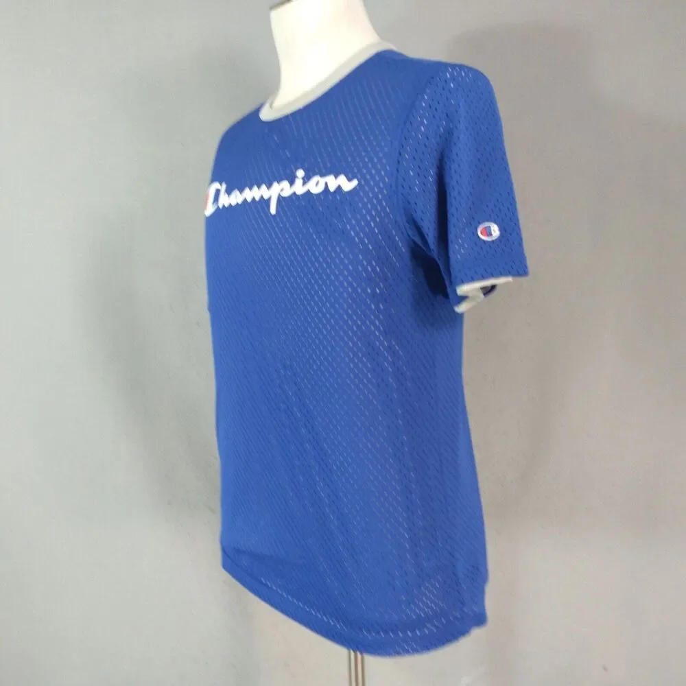 Champion shirt men's medium dual-layer reversible‎ blue grey mesh outdoor sports - Picture 5 of 13